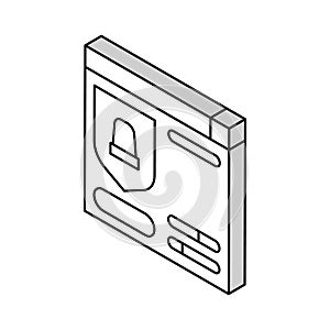 protection system isometric icon vector illustration