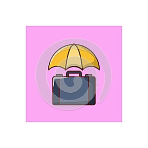 Protection vector flat colour icon