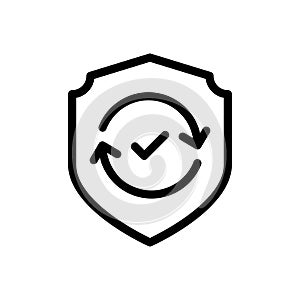 Protection vector thin line  icon
