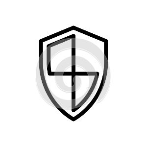 Protection vector thin line icon
