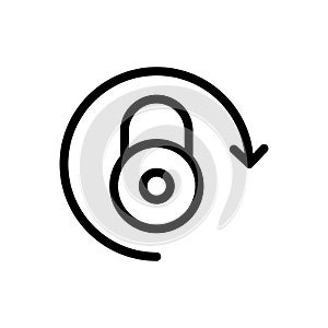 Protection vector thin line icon