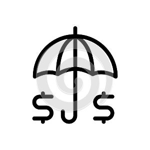 Protection vector thin line icon