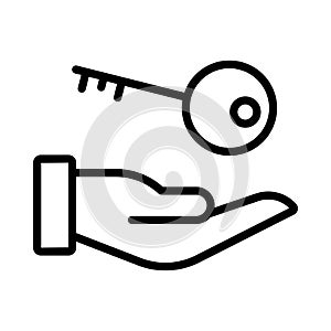 protection vector thin line icon