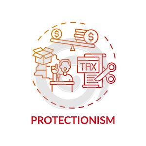Protectionism concept icon