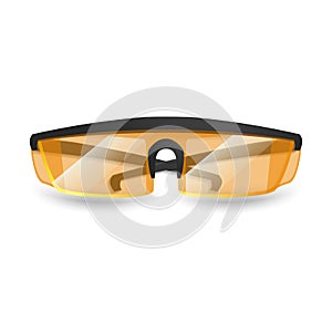 Protective equipment for repair and construction. Realistic protective glasses isolated on white background.