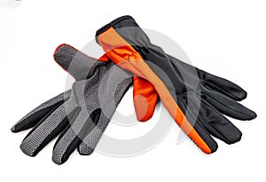 Protective garden gloves isolated on a white background