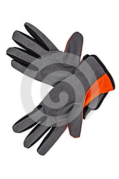 Protective garden gloves isolated on a white background
