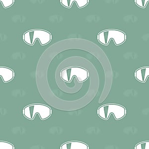 Protective glasses. Industrial accessories. Seamless patterns.