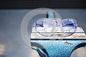 Protective glasses. Safety precautions