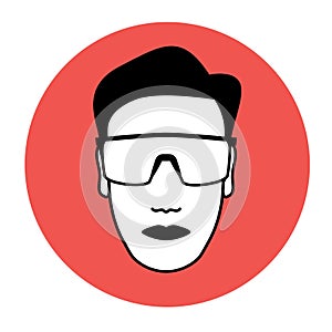 Protective goggles icon