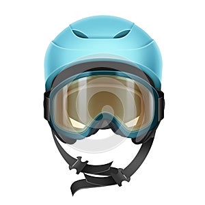 Protective helmet with goggles