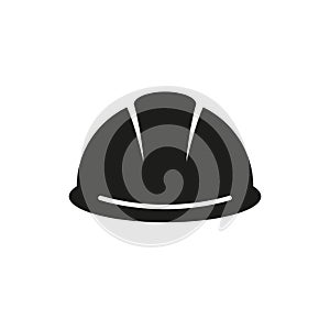 Protective helmet icon. Simple vector illustration on a white background