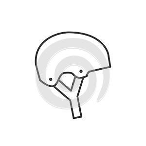 Protective helmet line outline icon