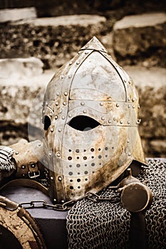 Protective Helmet Medieval Knight