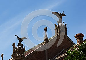 Protective holly angels on the roof