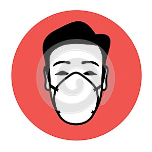 Protective mask icon