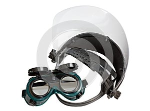 Protective mask and welding glasses