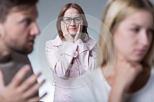 Protective mother worrying about daughter