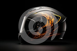 Protective Motorcycle helmet mockup. Generate Ai