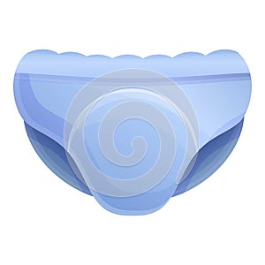 Protective nappy icon, cartoon style