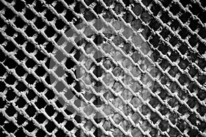 Protective metal gratings or grille on the basement window