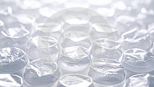 Protective Plastic Bubble Wrap Close-up Texture