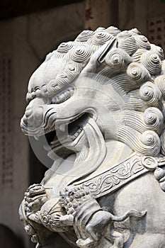 Protective stone lion