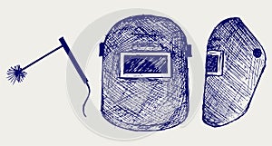 Protective welding mask helmet