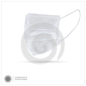 Protective white air mask against virus outbreaks