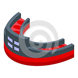 Protector mouthguard icon isometric vector. Dental guard photo