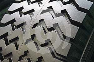 Protector of a new car tire close-up