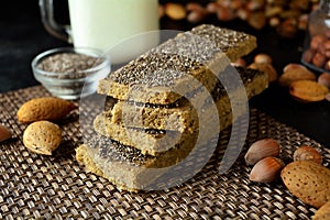 Protein Bars with Almonds and Chia Seeds