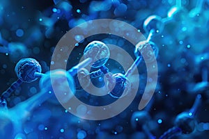 Protein concept: simple representation of protein molecules in abstract forms photo