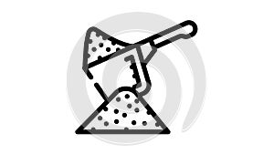 protein food additives line icon animation