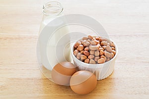 Protein nutrients of peanut, egg and milk