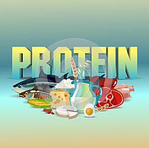 Protein nutrition/ Healthy food every day