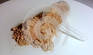 PRotein powder on plate