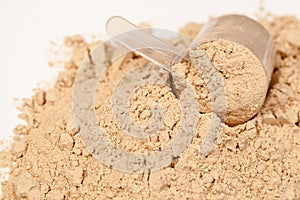 Protein powder with scoop