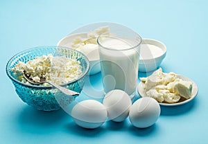 Protein products: cheese, cream, milk, eggs.