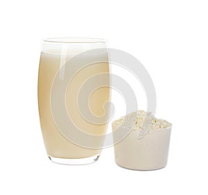 Protein shake and powder isolated