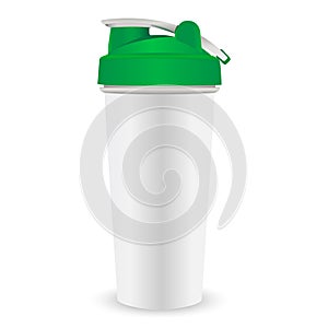 Protein shaker design template. Plastic Sports nutrition Shaker