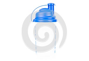 Protein shaker / sports nutrition supplements bottle on a white background