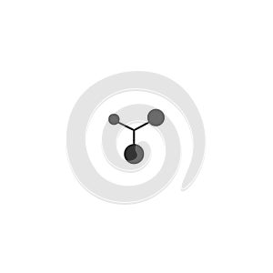 Protein simple icon. molecule sign. Skeletal chemical formula. Diet symbol