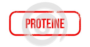 Proteine - red grunge rubber, stamp
