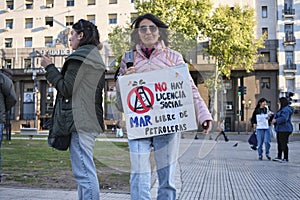 Protest against seismic exploration for offshore oil exploitation in Argentina