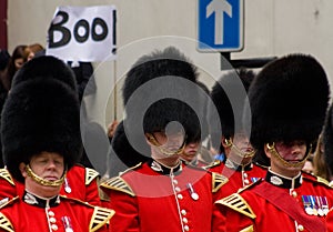 Protest at Baroness Thatcher's funeral