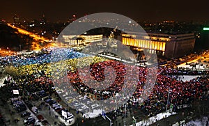 Protest in Bucharest, Romania