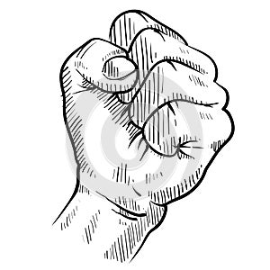 Protest fist sketch