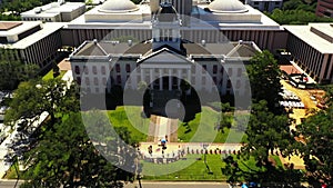 Protest at Florida State Capitol Building Tallahassee call to reopen businesses Coronavirus Covid 19 shut down