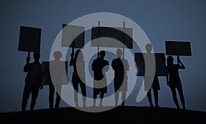 Protest Group Unity Crowd People Communication Concept